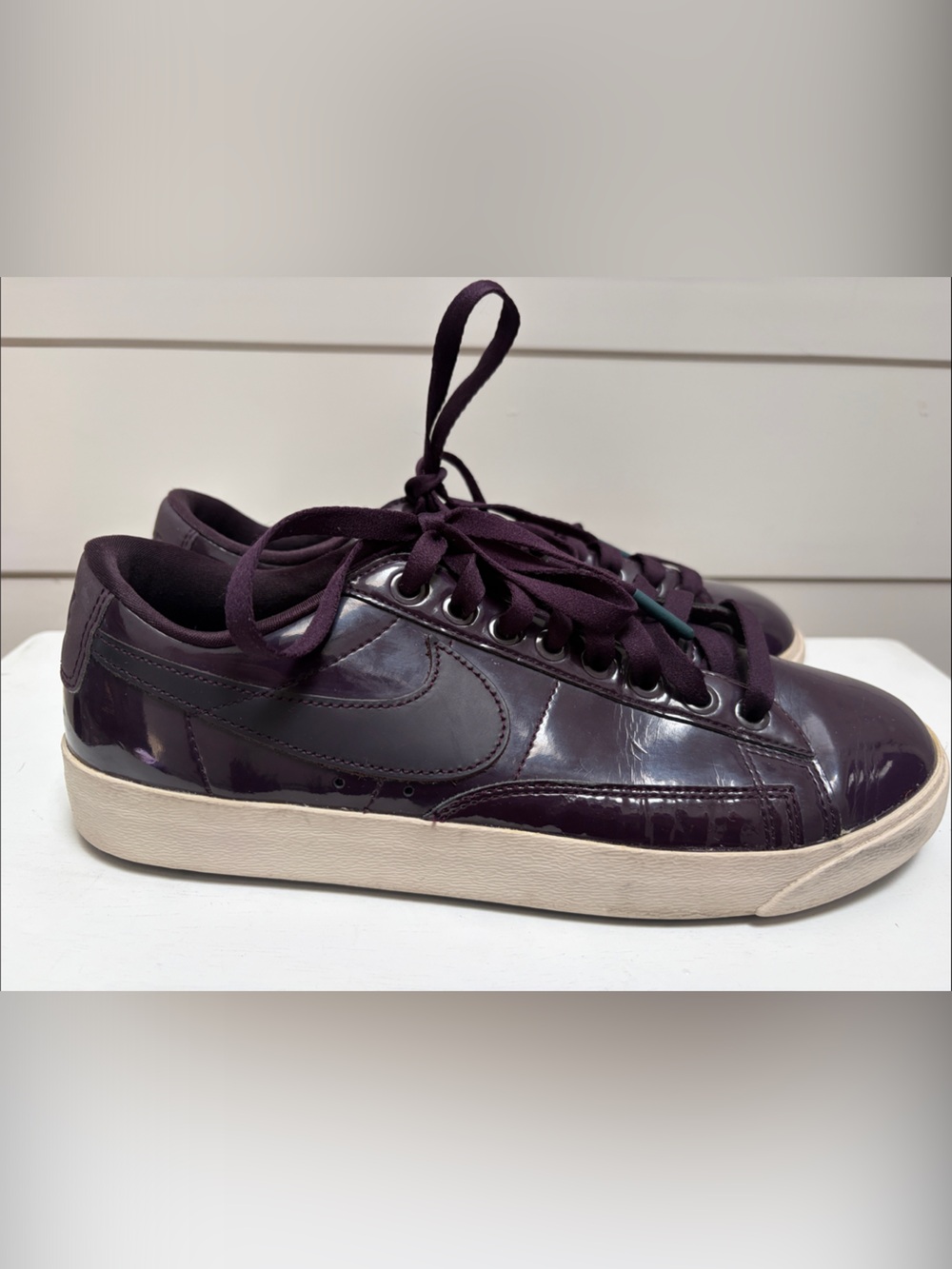 Nike Women’s Low-Top Sneaker in Plum with Cream Sidewall